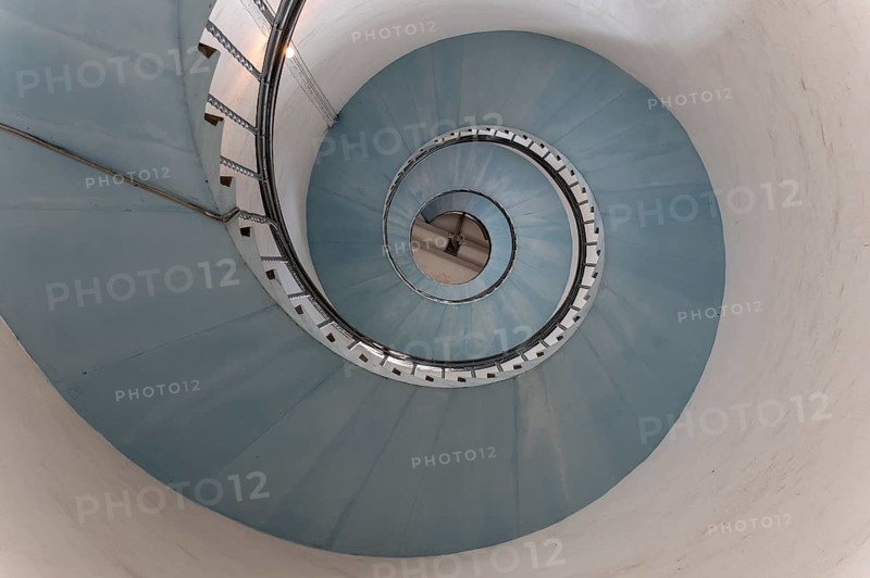 Staircase in Lyngvig Fyr lighthouse near Hvide Sande