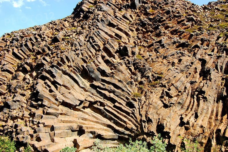 Basalt formation in Asbyrgi