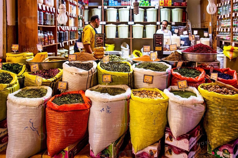 Lovingly constructed spice stalls