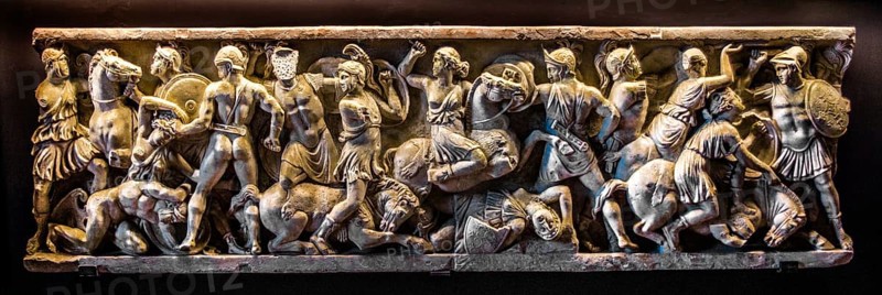 Battle between Greeks and Amaozones