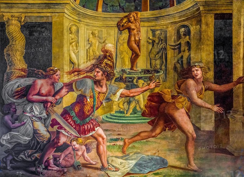 Chamber of Cupid and Psyche with erotic depictions