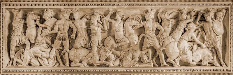 Stucco reliefs of the Chamber of the Sun and the Moon