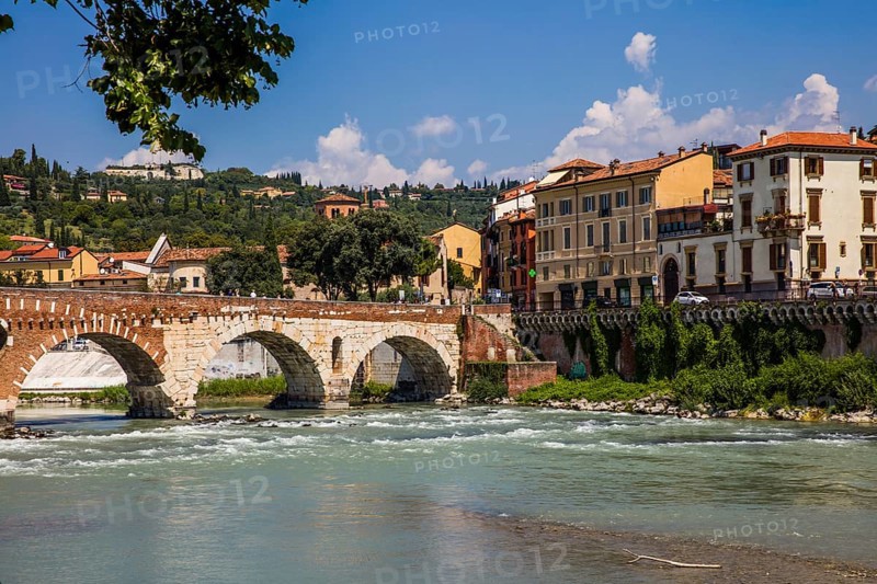 Bank of the Adige with Ponte Pietra