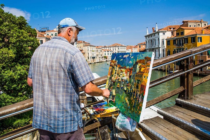 Painters on the Ponte dell'Accademia