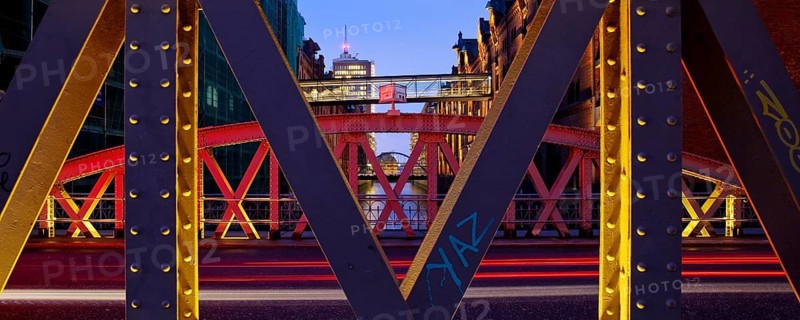 View from the Sand Bridge to Columbus House in the evening