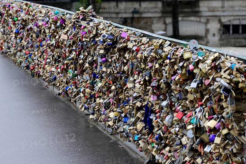 Love locks on the Pont de l'Archeveche