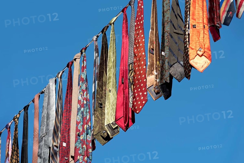Ties hung on a leash from an action for peace by Soroptimist International