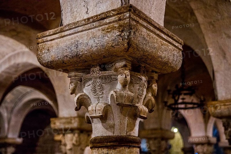 Lower church with decorative columns