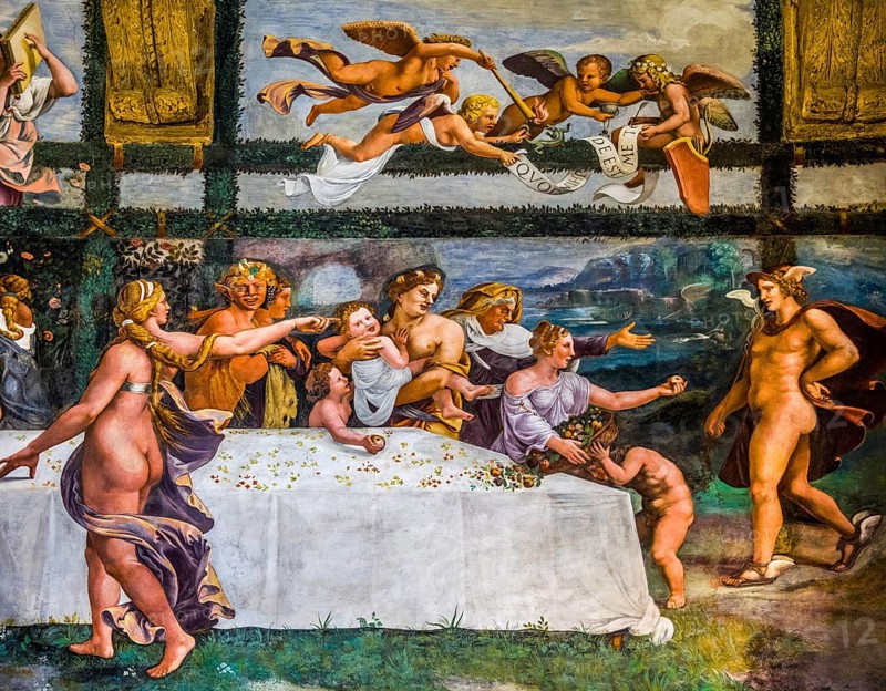 Chamber of Cupid and Psyche with erotic depictions