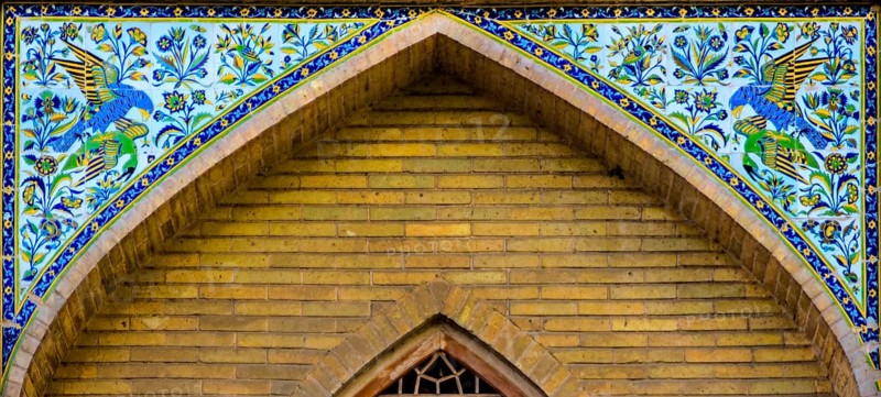 Tile work with depictions of various animal scenes