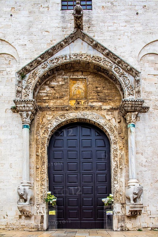 Portal with bulls as column supports