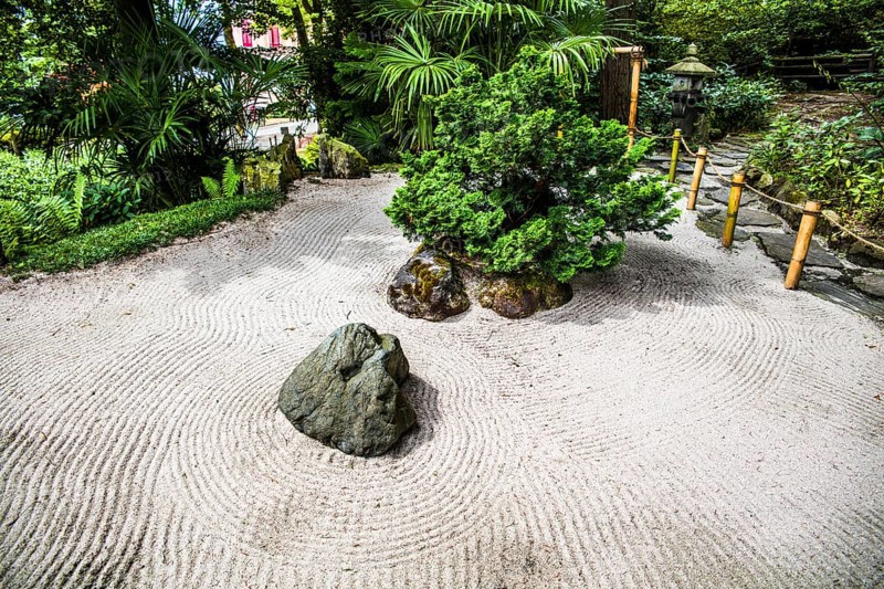 Tea house with Zen garden