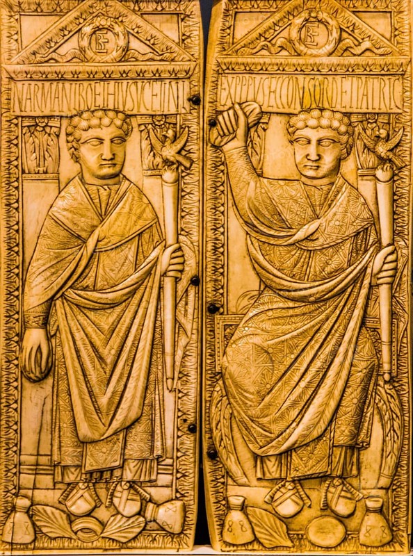 Boethius diptych in ivory