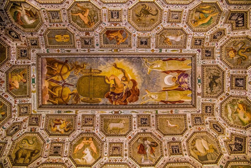Bartolomeo Ridofi: Ceiling painting Room of the Fermament