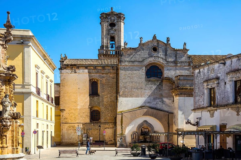 Piazza Salandra with baroque church Chiesa San Domenico