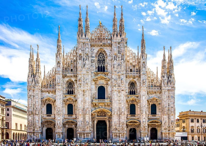 Milan Cathedral in white marble