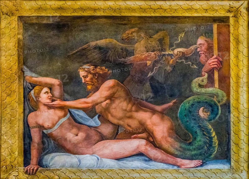 Zeus in bed with Olympia