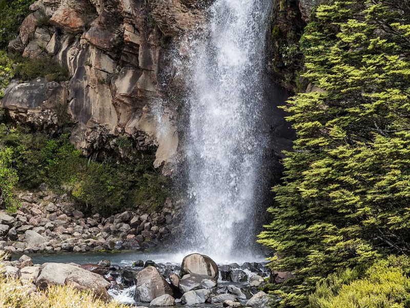 Water cascading down the rocks