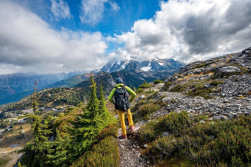 Hikers on trail on Table Mountain