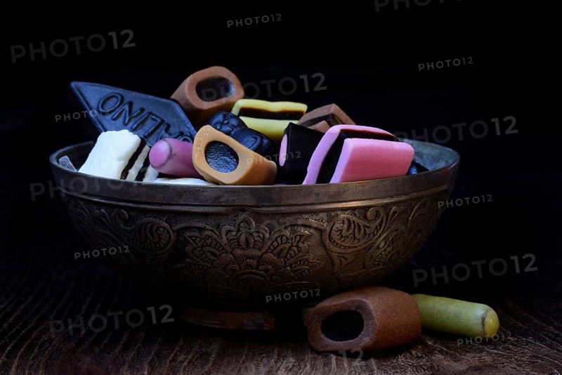 Liquorice sweets in shell