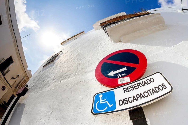 Disabled parking in the small town of Verehr