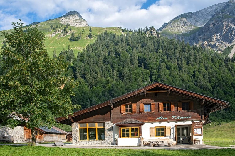 Cheese dairy in the alpine village of Eng