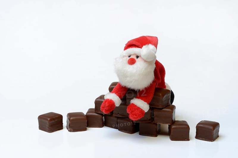 Dominos and Father Christmas figure