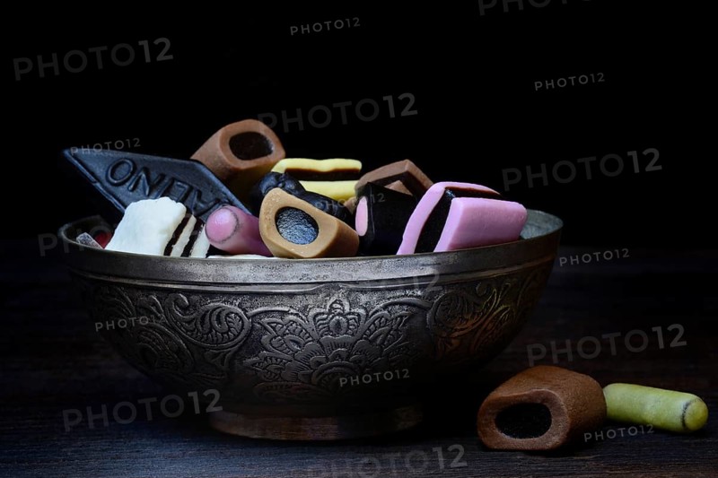 Liquorice sweets in shell