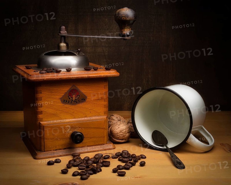 Still life with old coffee grinder