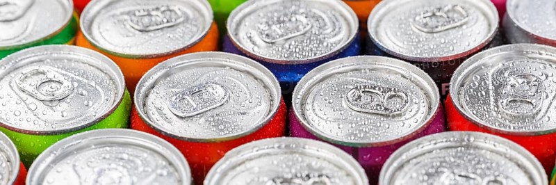 Beverages Lemonade Cola Soft drinks in cans Beverage cans