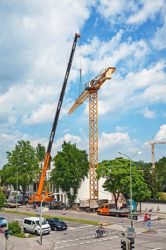 A crane being erected