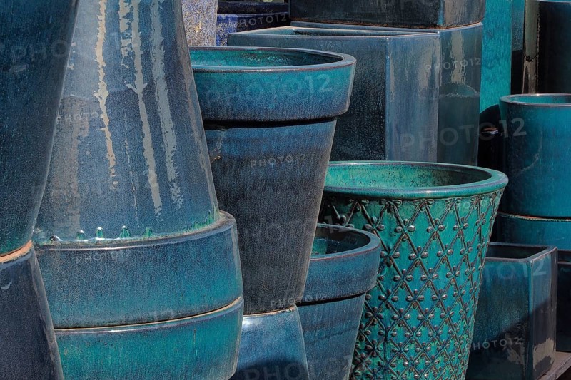 Turquoise stone tubs in nursery