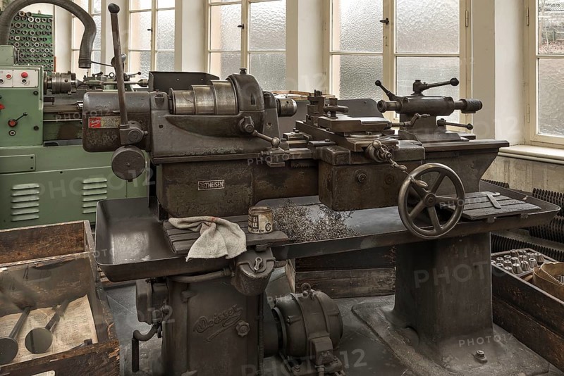 Lathe of a former valve factory