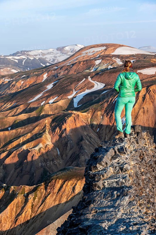 Hiker on the Laugavegur trekking trail