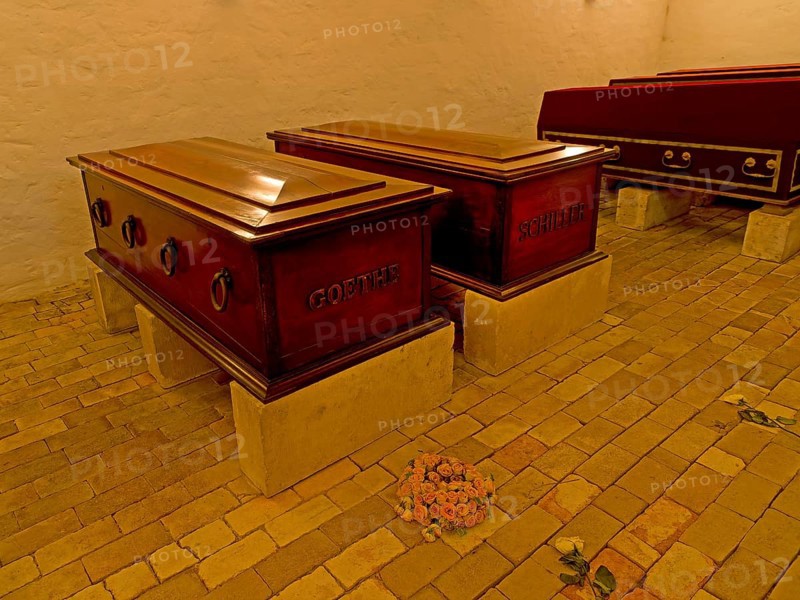 Coffins of Goethe and Schiller in the Prince's Crypt