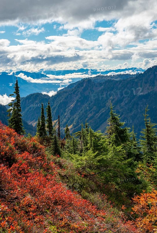 View of cloudy mountain landscape