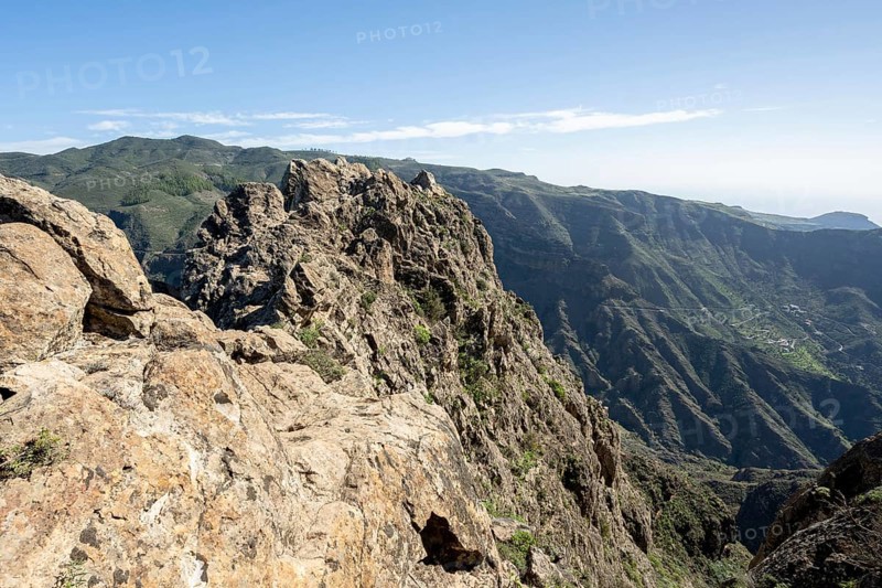 View from the table mountain La Fortaleza to Alto de Garajonay