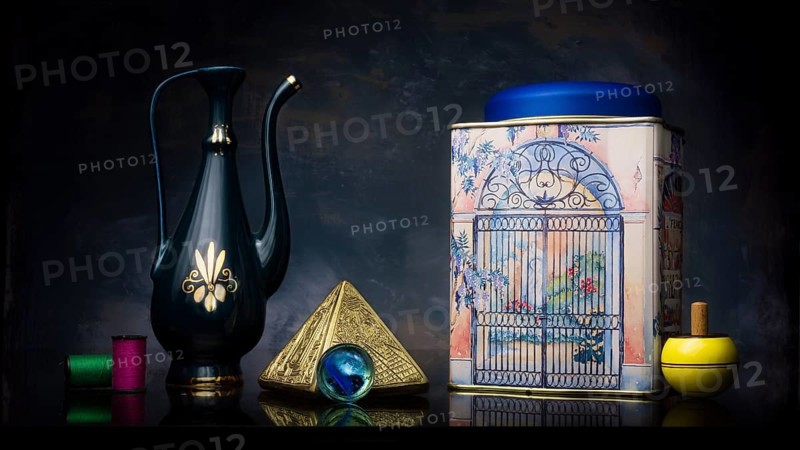 Still life with oil jug
