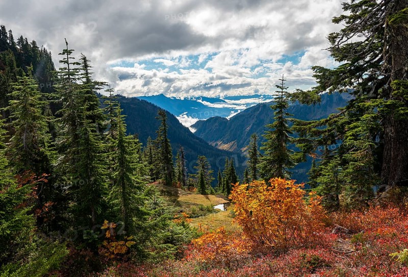 View of cloudy mountain landscape