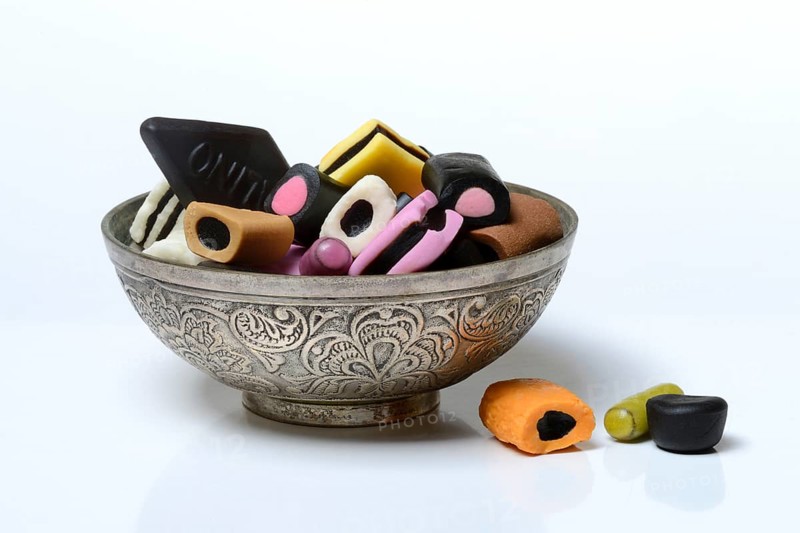Liquorice sweets in shell