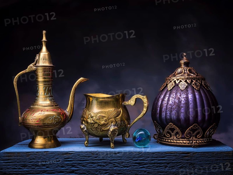 Still life with oriental vessels