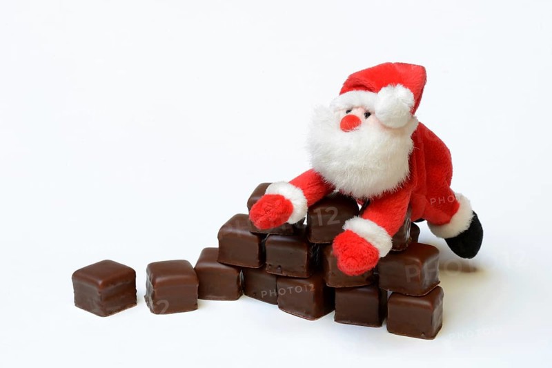 Dominos and Father Christmas figure