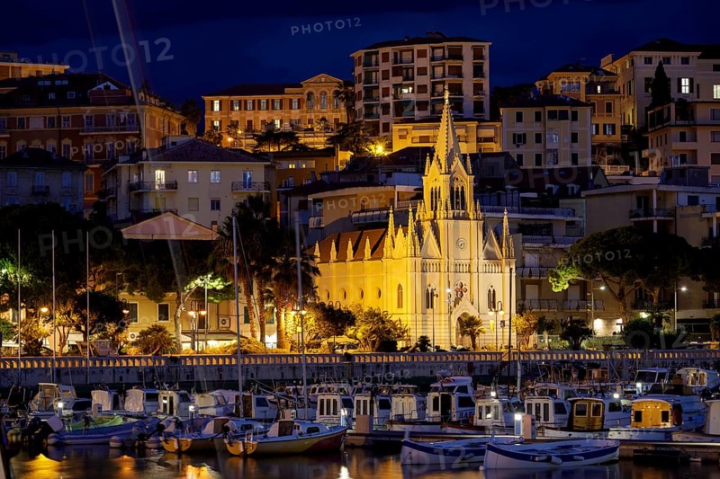 Church at the harbour pier in Porto Maurizio