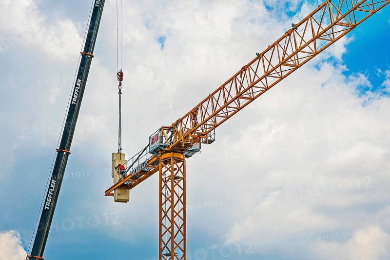 A crane being erected