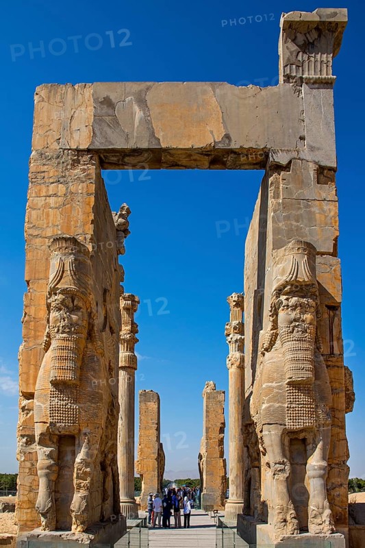 Gate of all countries with winged mixed creatures
