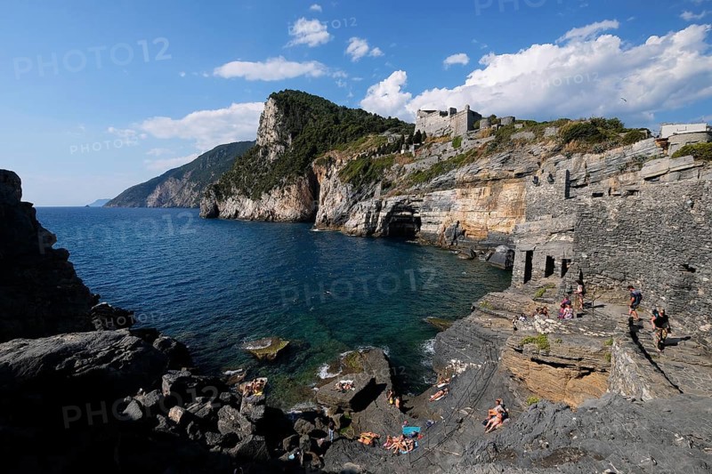 Castle ruins Castello Doria in Porto Venere