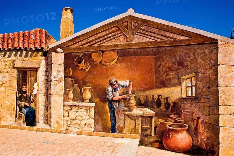 Painted house fronts