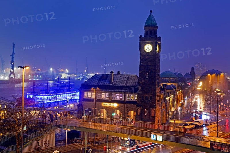 Clock tower and gauge tower in the evening