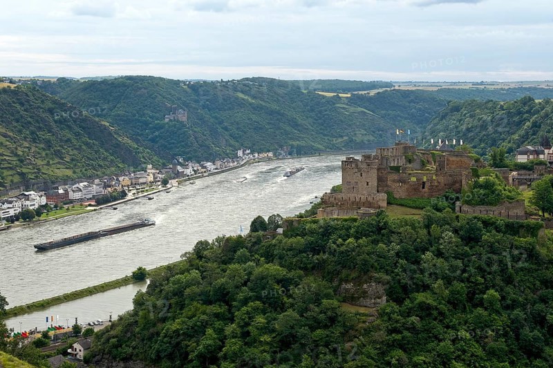 Rheinfels Castle and St. Goarshausen with Katz Castle