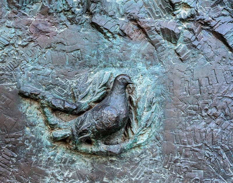 Portrait on the bronze gate of the side entrance of the Berlin Cathedral